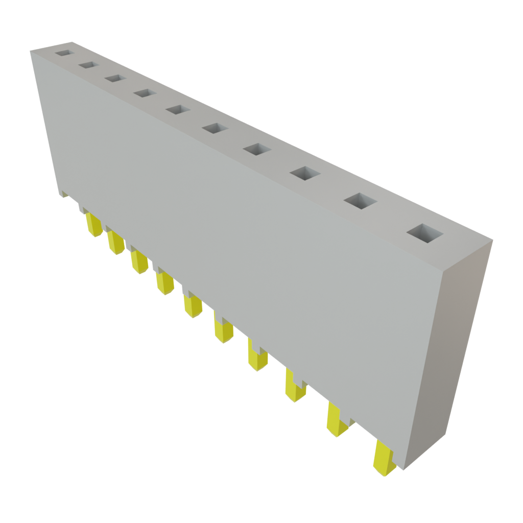 Samtec-SSQ-110-01-L-S Cabezales del conector y receptáculos PCB Conn Socket Strip SKT 10 POS 2.54mm Solder ST Top Entry Thru-Hole Bulk