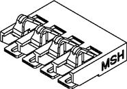 Molex-0474170001 Potencia del conector Conn Battery M 4 POS 2mm Solder ST SMD 4 Terminal 1 Port T/R