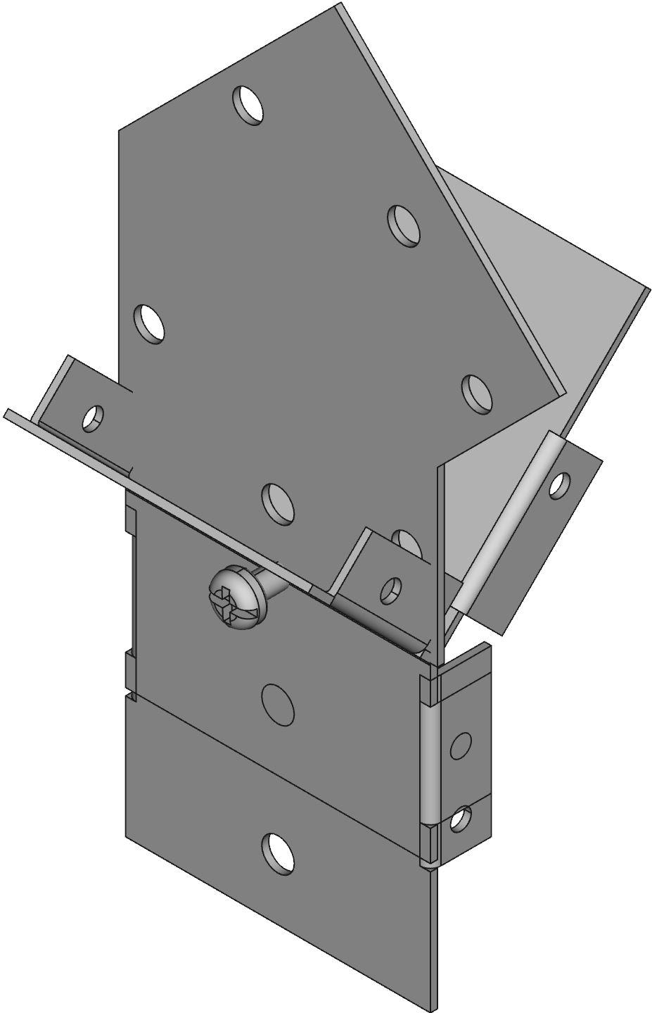 Hammond Manufacturing-CWEL245 Accessori per cavi Elbow 45 deg - 2.5 x 2.5 - Steel/Gray