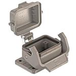 Bulkhead Housing 180° 6B Shell Size Powder Die Cast Aluminum Single Lock Han®