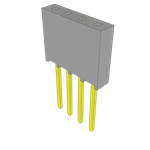 Conn Socket Strip SKT 4 POS 2.54mm Solder ST Top Entry Thru-Hole Layer