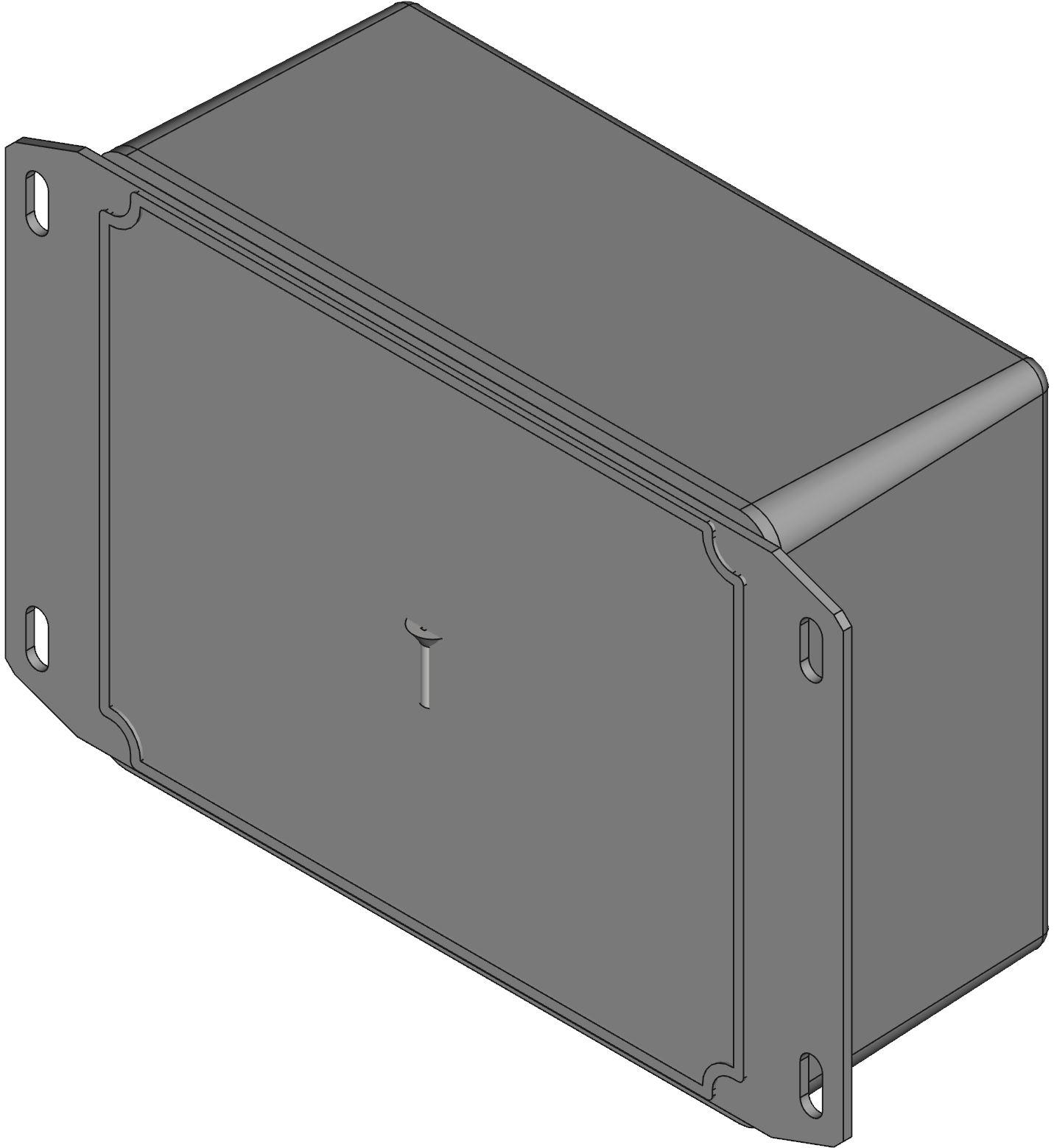 Hammond Manufacturing-1590CF  Natural Die Cast Aluminum Flange Mount Watertight Enclosure