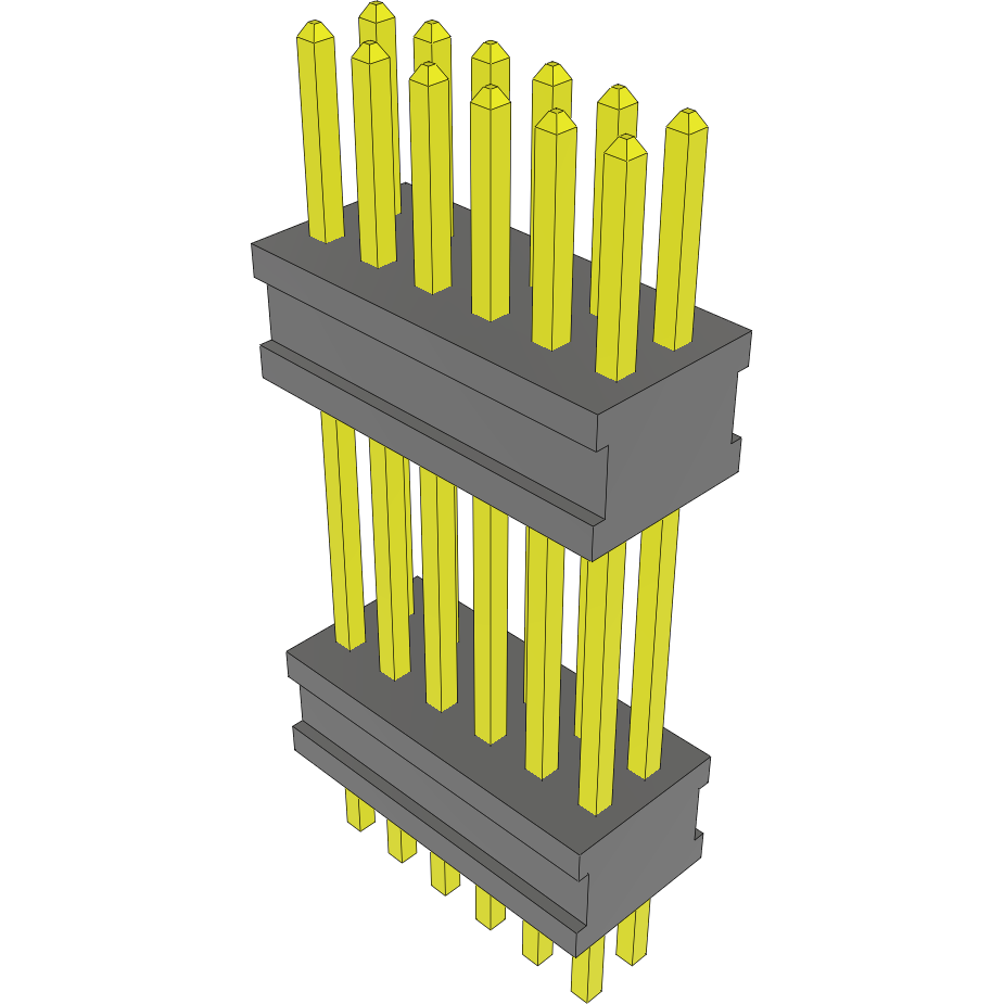 Samtec-FW-06-04-G-D-435-140 Steckverbinderleisten und Leiterplattenbuchsen Conn Board Stacker HDR 12 POS 1.27mm Solder ST Top Entry Thru-Hole FLEX STACK™ Layer