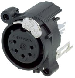 Neutrik Group-NC5FAV-D 音频及视频连接器 Connector Vertical PCB Panel Mount Receptacle