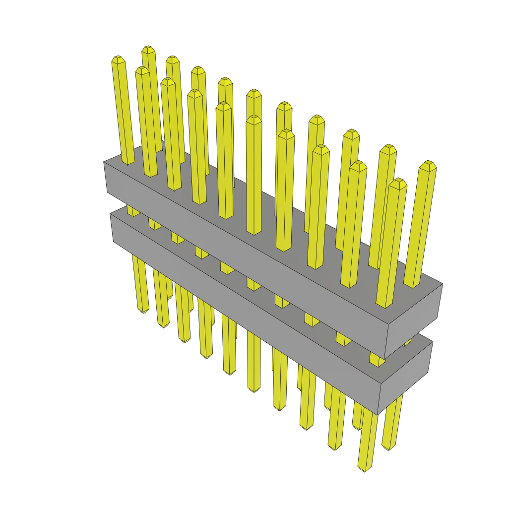 Samtec-TW-10-06-G-D-215-215 Piastre connettori e prese PCB Conn Board Stacker HDR 20 POS 2mm Solder ST Top Entry Thru-Hole Bulk