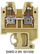 Weidmuller-0215560000 Steckverbinder, Klemmenblöcke Conn Feed-Through Terminal Block 2 POS Screw T DIN Rail 20A
