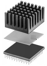 Fischer Elektronik-ICK PGA 6 X 6 X 14 散热器 Heat Sink Passive PGA Pin Array Adhesive Aluminum 20°C/W Black Anodized