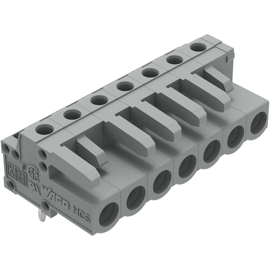 WAGO-232-237 Steckverbinderleisten und Leiterplattenbuchsen Conn Wire to Board F 7 POS 5mm Solder RA Side Entry Thru-Hole Box