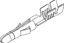 Molex-39000283 Steckverbinder, Kontakt Contact PIN Crimp ST Cable Mount 18-24AWG T/R