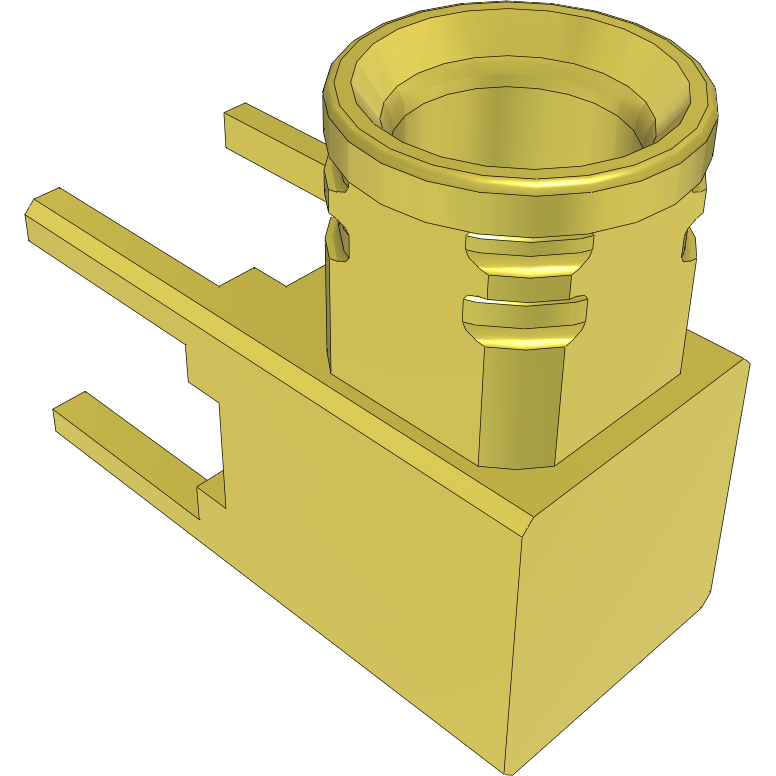 Samtec-MMCX7-J-P-GF-RA-TH1 RF-Steckverbinder Conn MMCX 75Ohm Solder RA Thru-Hole RCP Gold Tray