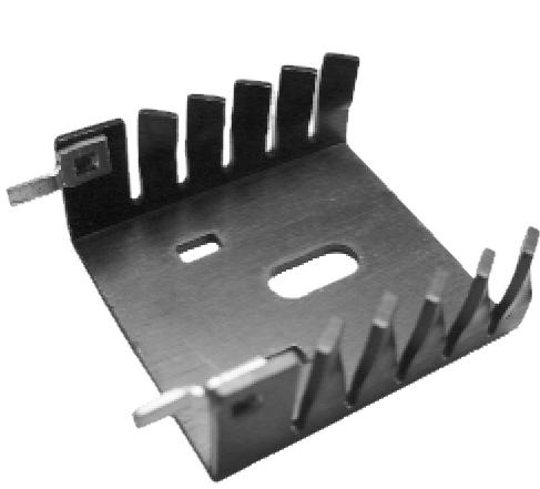 Advanced Thermal Solutions-ATS-PCB1034 Kühlkörper Heat Sink Passive TO-220 Finger PC Board Aluminum 8.9°C/W Black Anodized