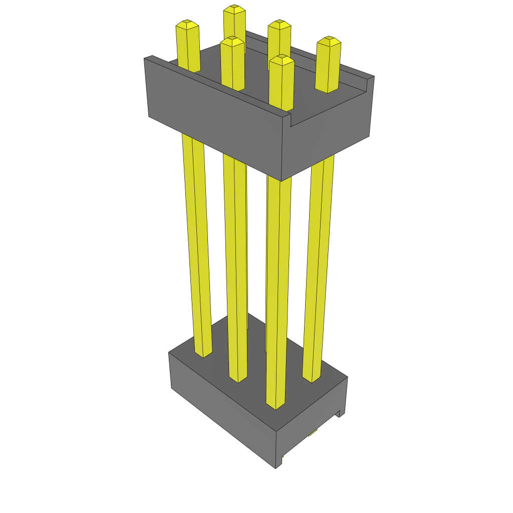 Samtec-ZW-03-10-G-D-716-055 Piastre connettori e prese PCB Conn Board Stacker HDR 6 POS 2.54mm Solder ST Thru-Hole Bulk
