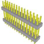 Conn Board Stacker HDR 28 POS 2mm Solder ST Top Entry Thru-Hole Bulk