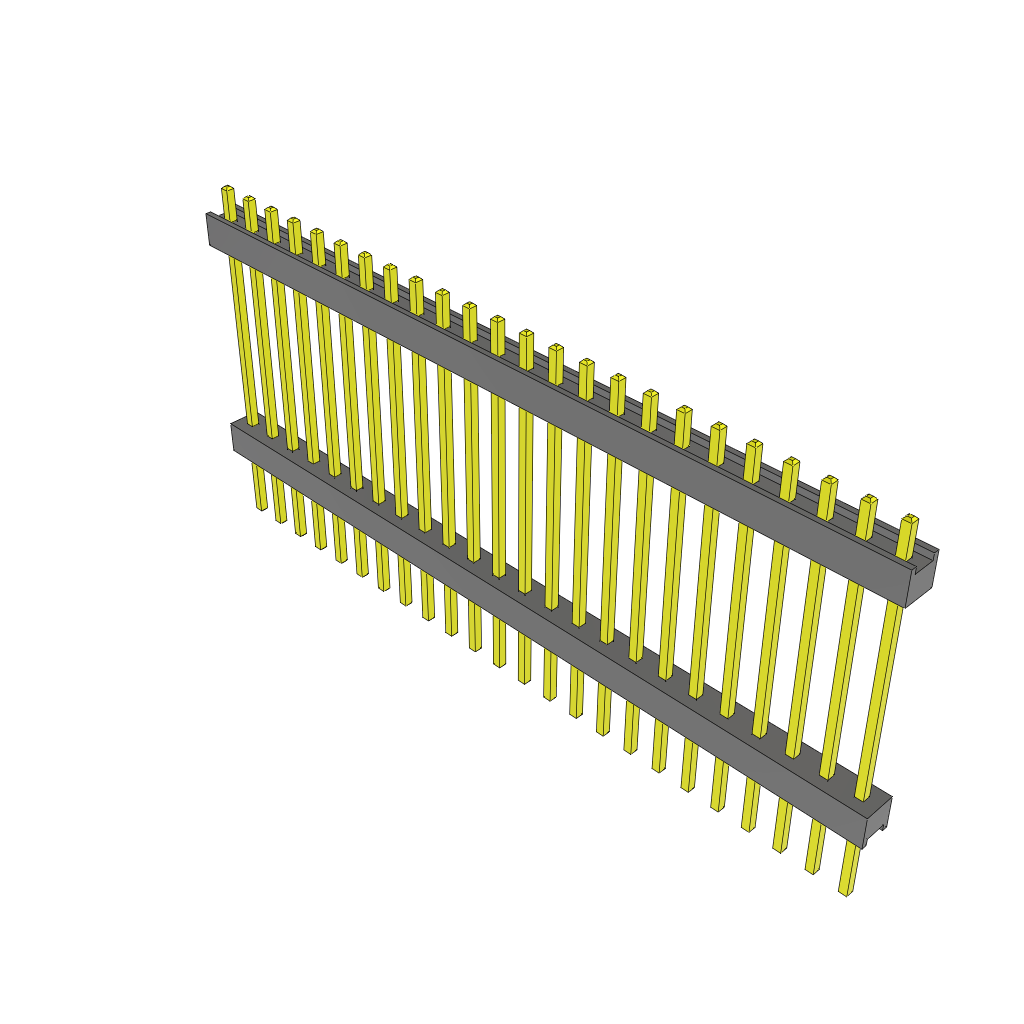 Samtec-ZW-24-20-G-S-815-230 Cabezales del conector y receptáculos PCB Conn Board Stacker HDR 24 POS 2.54mm Solder ST Top Entry Thru-Hole Bulk
