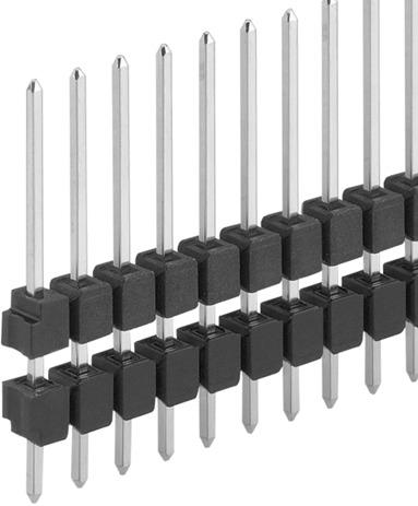 Fischer Elektronik-SL 13 097 10 S Cabezales del conector y receptáculos PCB Conn Board Stacker M 10 POS 2.54mm Solder ST Thru-Hole