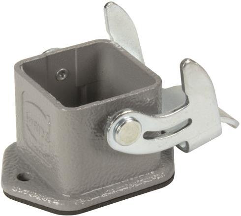 HARTING-10120051004 Accesorios del conector Connector Accessories Bulkhead Straight Metal Gray