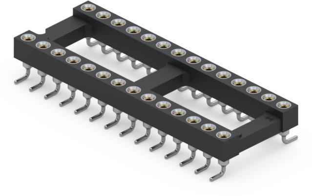 Mill-Max-110-43-428-41-105000 Connector Socket Conn DIP Socket SKT 28 POS 2.54mm Solder ST SMD Tube