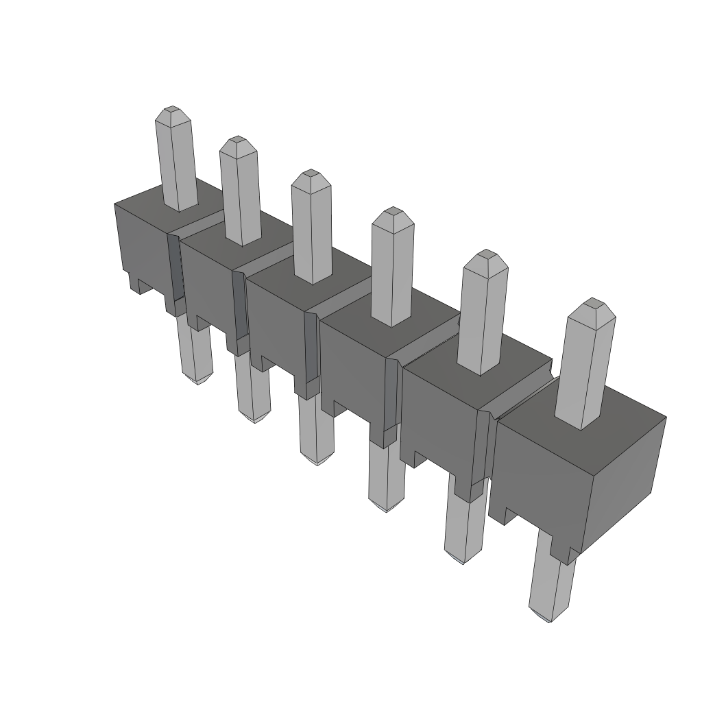 Samtec-HTSW-106-05-T-S Piastre connettori e prese PCB Conn Unshrouded Header HDR 6 POS 2.54mm Solder ST Top Entry Thru-Hole Bulk