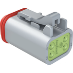 Conn Housing M 4 POS Crimp ST Cable Mount Gray