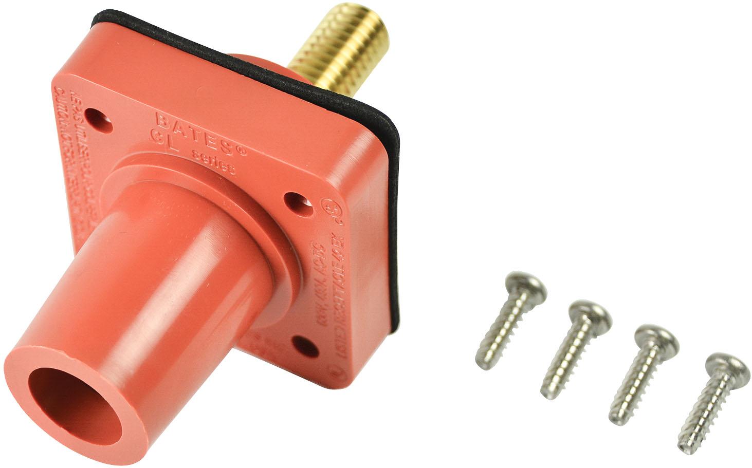 Marinco-CL40FRSB-G Steckverbinder CL Series Panel Mounts (400A / 600V) 1.125 Threaded Stud Female - Orange (G)