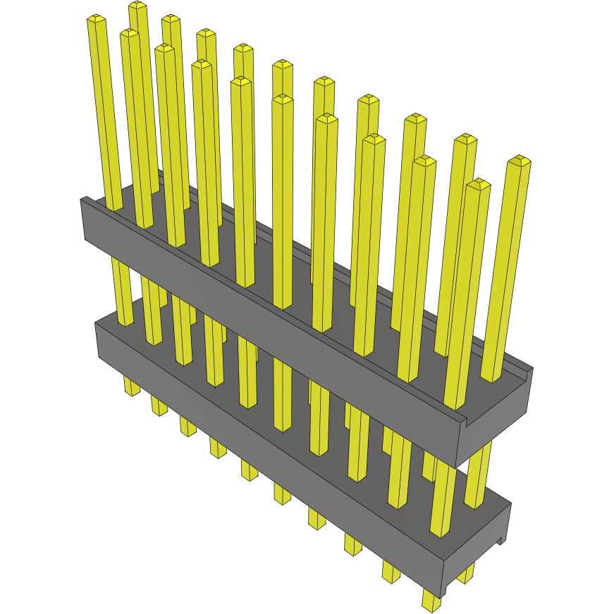 Samtec-DW-10-11-T-D-420 Connector Headers and PCB Receptacles Conn Board Stacker HDR 20 POS 2.54mm Solder ST Top Entry Thru-Hole Bulk