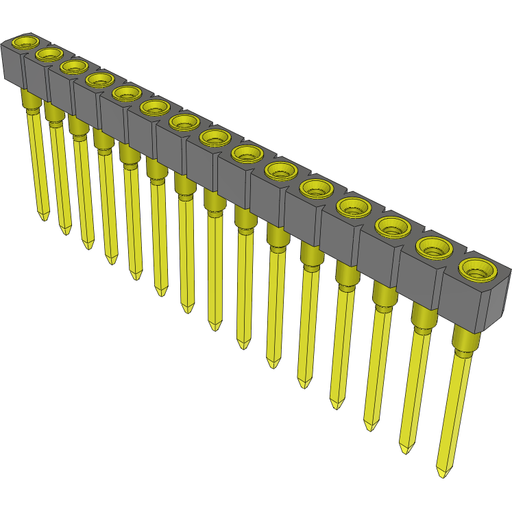 Samtec-SS-115-T-1A Connector Headers and PCB Receptacles Conn Socket Strip SKT 15 POS 2.54mm Solder ST Top Entry Thru-Hole Bulk
