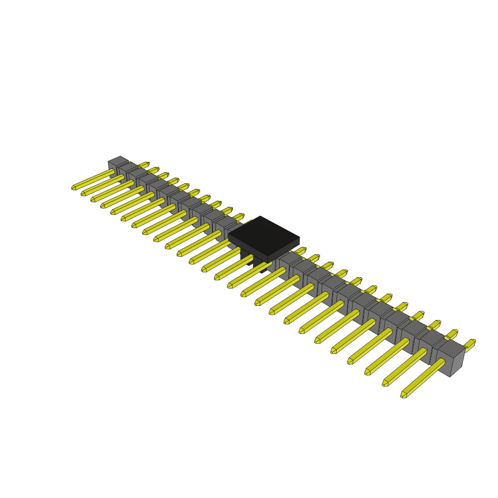 Samtec-TSM-126-02-L-SH-P Steckverbinderleisten und Leiterplattenbuchsen Conn Unshrouded Header HDR 26 POS 2.54mm Solder RA Side Entry SMD Tube