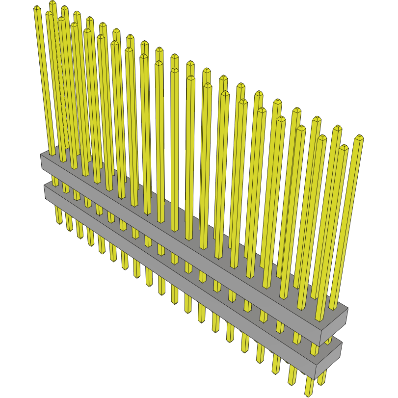 Samtec-TW-20-12-G-D-250-150 连接器插头及 PCB 插座 Conn Board Stacker HDR 40 POS 2mm Solder ST Top Entry Thru-Hole Bulk