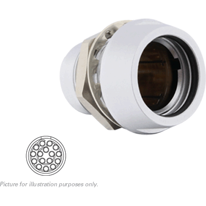 SOURIAU-JBXEC2G16FSSDS Connector Circular Conn Circular SKT 16 POS Solder ST Panel Mount 16 Terminal 1 Port Blister