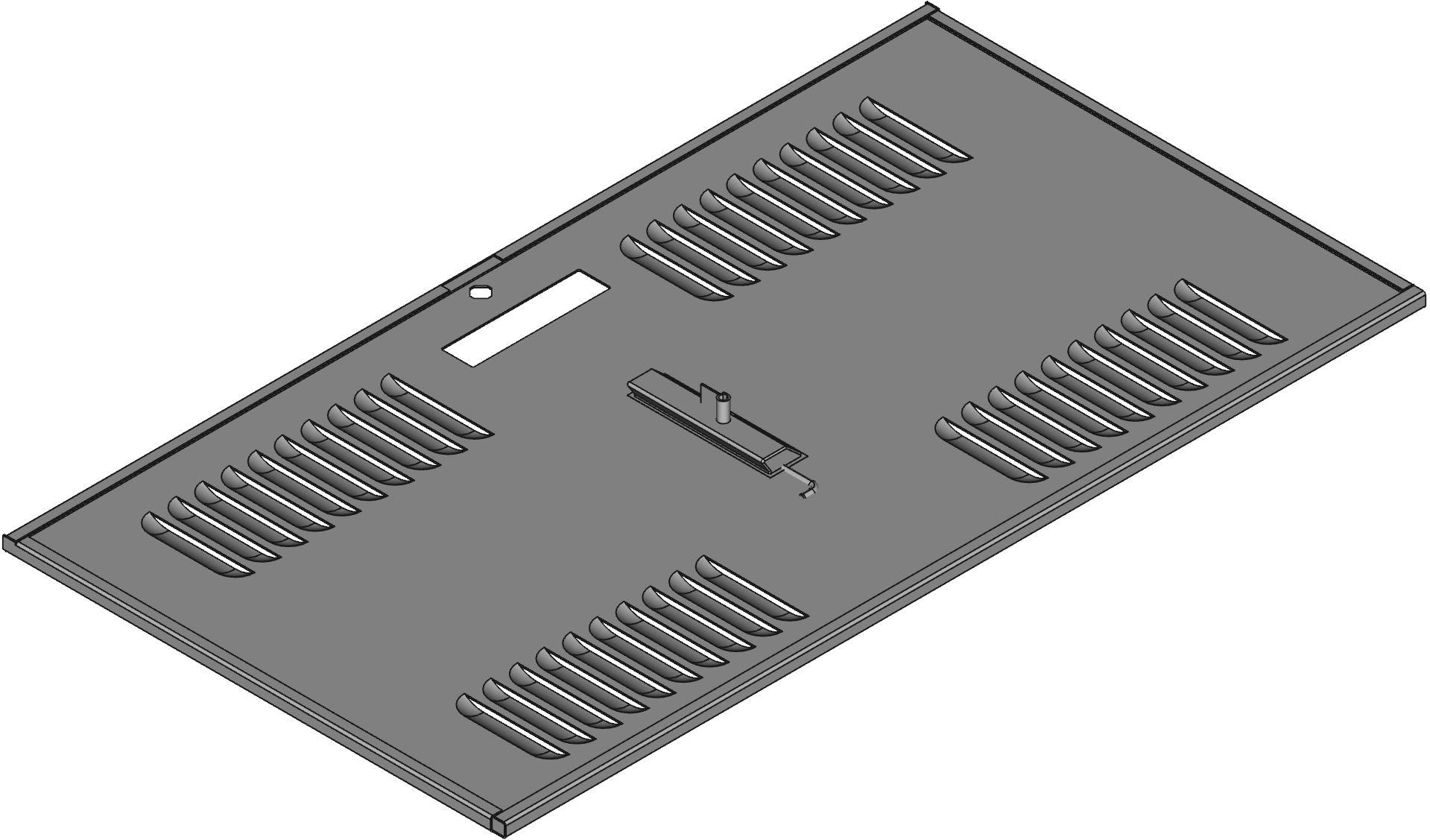 Hammond Manufacturing-RSDL19035BK1 null Louver Flush Door, Black