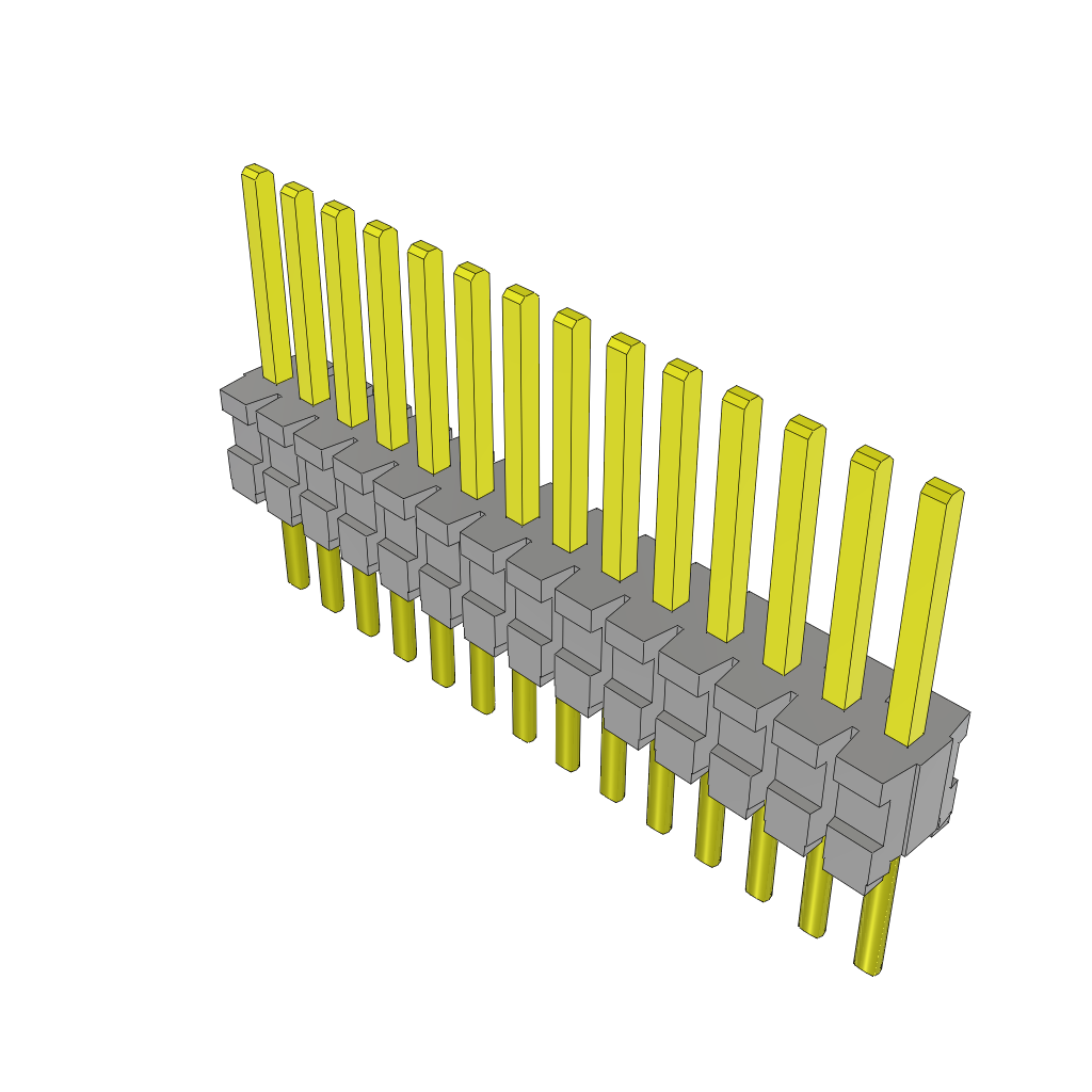 Samtec-TMS-114-51-G-S Steckverbinderleisten und Leiterplattenbuchsen Conn Unshrouded Header HDR 14 POS 1.27mm Solder ST Top Entry Thru-Hole Tube