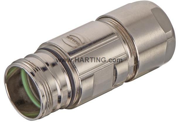 HARTING-09151000702 Schrumpfbalgenadapter Hood 180° M23 Shell Size Nickel Copper-Zinc Alloy Screw Lock