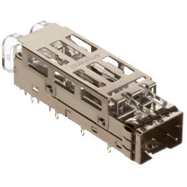 Amphenol Communications Solutions-UE863G662020361 Steckverbinder, Telefon und Telekommunikation Conn SFP RCP 240 POS 0.8mm Press Fit RA Thru-Hole 240 Terminal 12 Port Tray