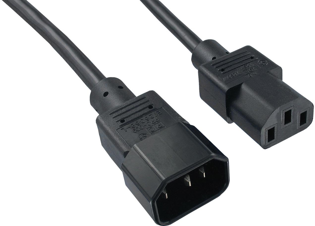 Qualtek Electronics-318007-01 Cable Assembly AC Power Cable Assembly 0.99m C14 to C13 3 to 3 POS F-M 16AWG