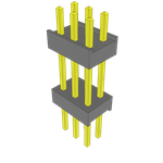 Conn Board Stacker HDR 6 POS 2.54mm Solder ST Top Entry Thru-Hole Bulk