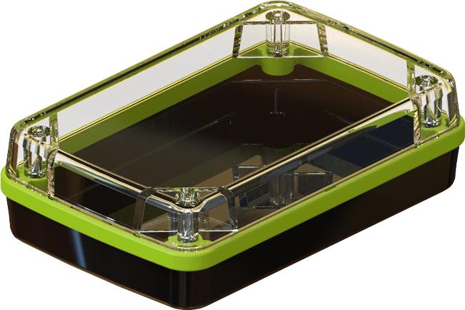 Serpac Electronic Enclosures-CX68D-CLBK-A-NG Kästen, Gehäuse und Gestelle Black Polycarbonate Waterproof Pocket Enclosure with Neon Green Seal	 <h4><strong>CALIFORNIA&nbsp;PROPOSITION</strong> ⚠️<strong>65&nbsp;WARNING</strong>⚠️</h4>