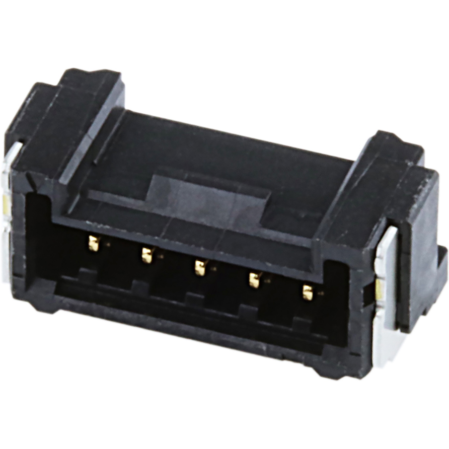 Molex-5055670531 连接器插头及 PCB 插座 Conn Shrouded Header (4 Sides) HDR 5 POS 1.25mm Solder RA Side Entry SMD T/R