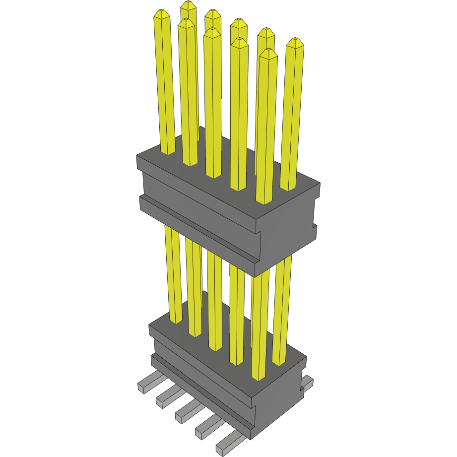 Samtec-FW-05-05-L-D-455-220-A Cabezales del conector y receptáculos PCB Conn Board Stacker HDR 10 POS 1.27mm Solder ST Top Entry SMD FLEX STACK™ Tube