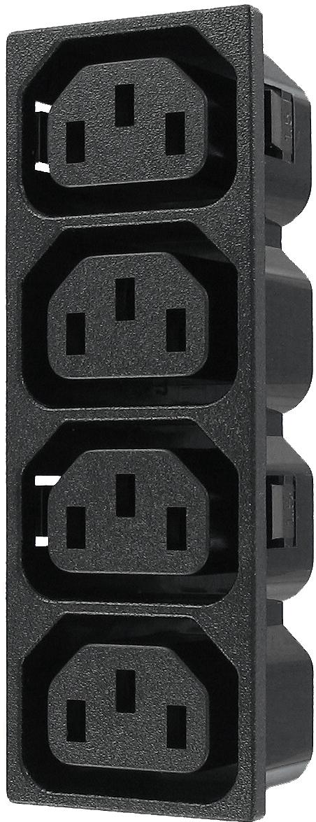 Qualtek Electronics-742W-15/20 Potenza del connettore Conn Power RCP 12 POS Solder Lug ST Panel Mount 12 Terminal 4 Port Bulk