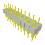 Conn Unshrouded Header HDR 20 POS 2.54mm Solder ST Top Entry Thru-Hole Tube