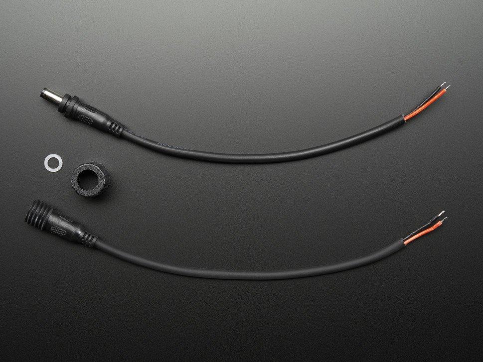 Adafruit Industries-743 Komponentensätze Waterproof DC Power Cable Set - 5.5/2.1mm