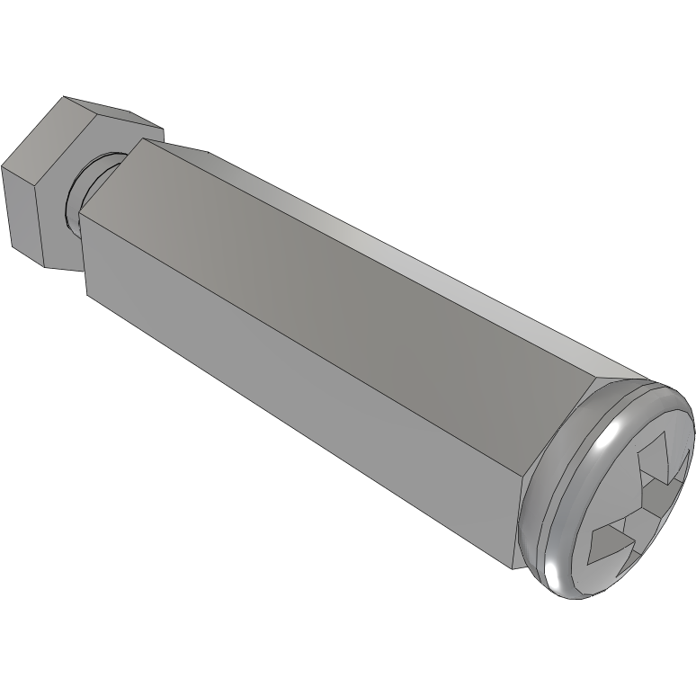 Samtec-SO-1524-03-01-02 Distanzhülsen Standoff Hex M/F 4-40-THD 4.76mm-A/F 4.76mm-LG Stainless Steel 303