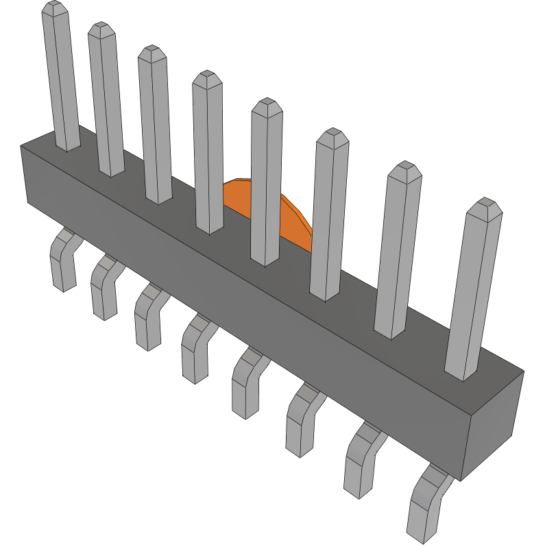 Samtec-MMT-108-02-T-SH-K Steckverbinderleisten und Leiterplattenbuchsen Conn Unshrouded Header HDR 8 POS 2mm Solder RA Side Entry SMD Tube