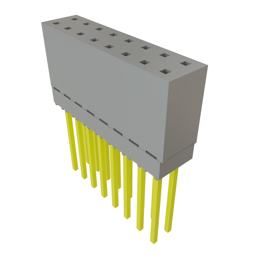 Samtec-ESQ-108-14-G-D Piastre connettori e prese PCB Conn Elevated Socket SKT 16 POS 2.54mm Solder ST Top Entry Thru-Hole Tube