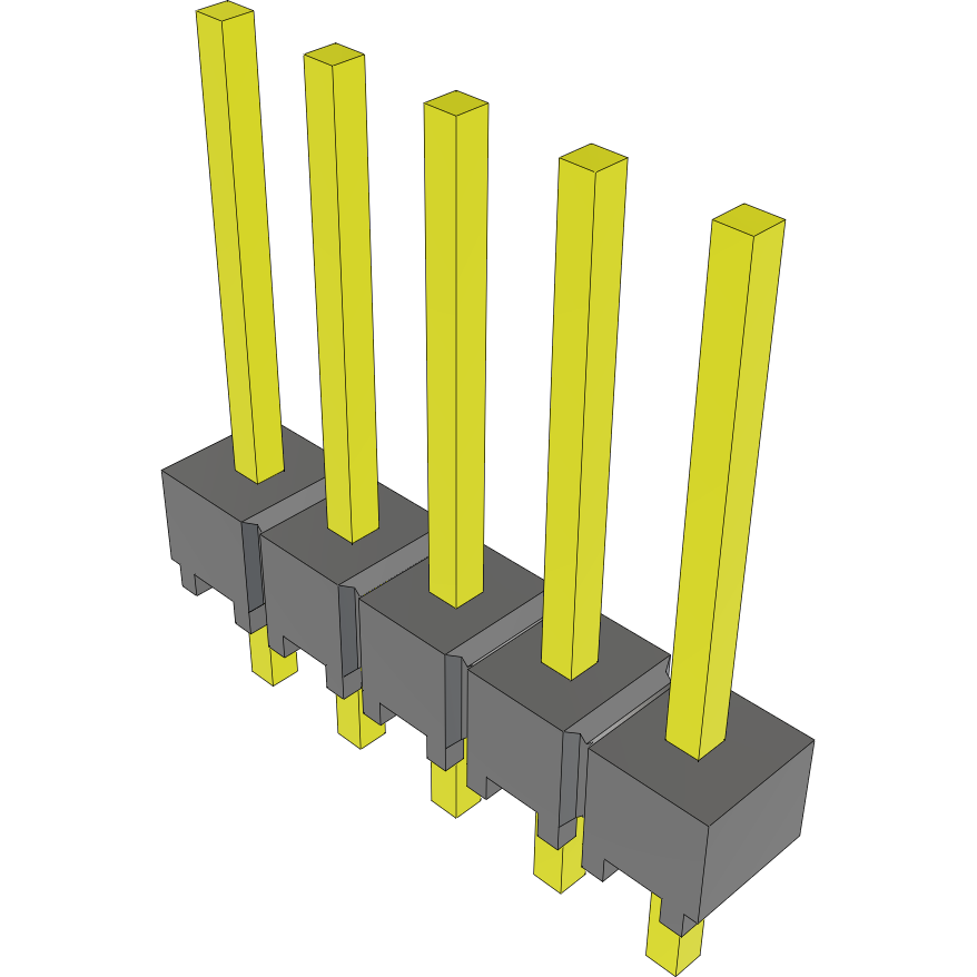Samtec-MTSW-105-08-G-S-340 Steckverbinderleisten und Leiterplattenbuchsen Conn Unshrouded Header HDR 5 POS 2.54mm Solder ST Top Entry Thru-Hole Bulk