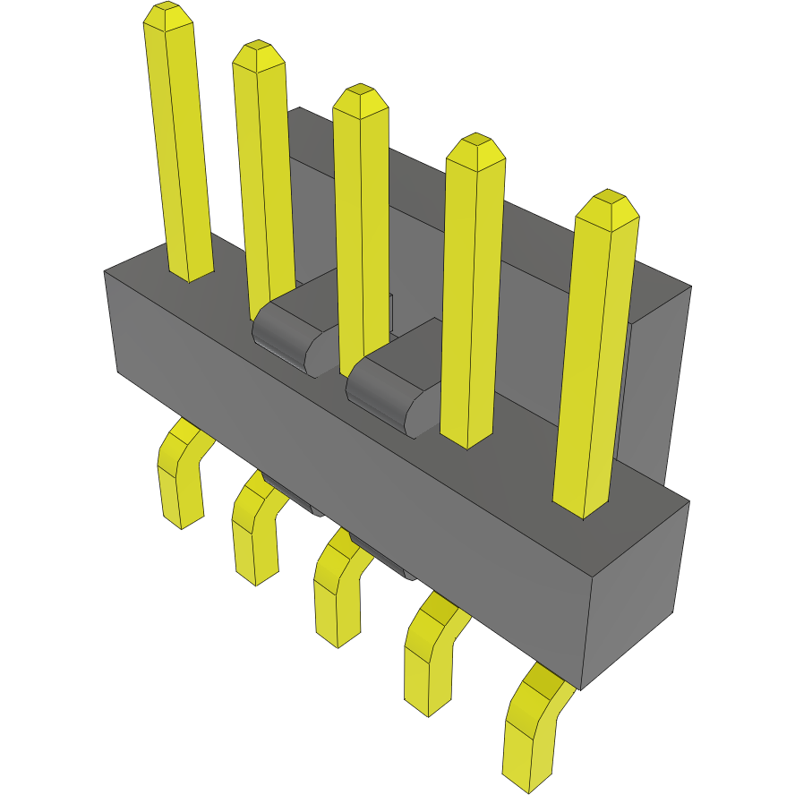 Samtec-MMT-105-02-S-SH-P Steckverbinderleisten und Leiterplattenbuchsen Conn Unshrouded Header HDR 5 POS 2mm Solder RA Side Entry SMD Tube