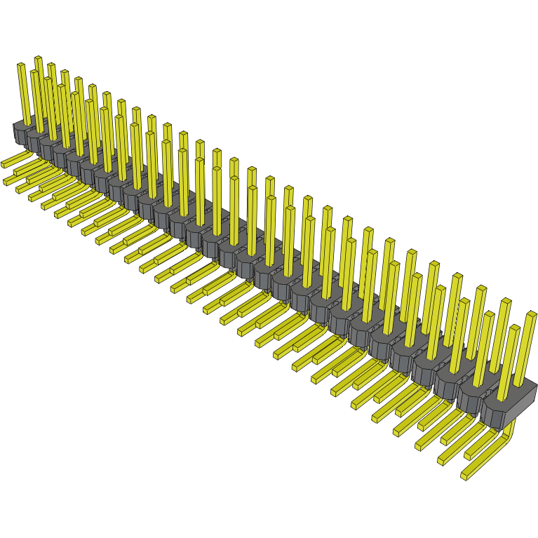 Samtec-MTSW-128-22-L-D-320-RA Steckverbinderleisten und Leiterplattenbuchsen Conn Unshrouded Header HDR 56 POS 2.54mm Solder RA Side Entry Thru-Hole Bulk