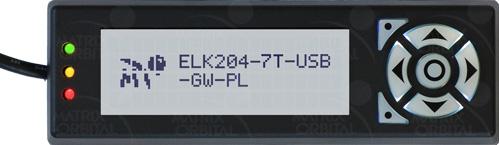 Matrix Orbital-ELK204-7T-USB-GW-PL LCD-Zeichenmodule Liquid Crystal Display with Keypad Input