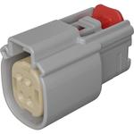 Conn Housing RCP 4 POS 3.5mm Crimp ST Cable Mount Stone Gray Carton