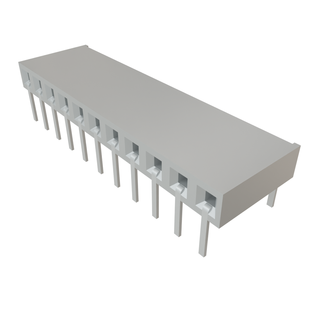 Samtec-BCS-111-L-S-HE 连接器插头及 PCB 插座 Conn Socket Strip SKT 11 POS 2.54mm Solder RA Side Entry Thru-Hole TIGER CLAW™ Tube